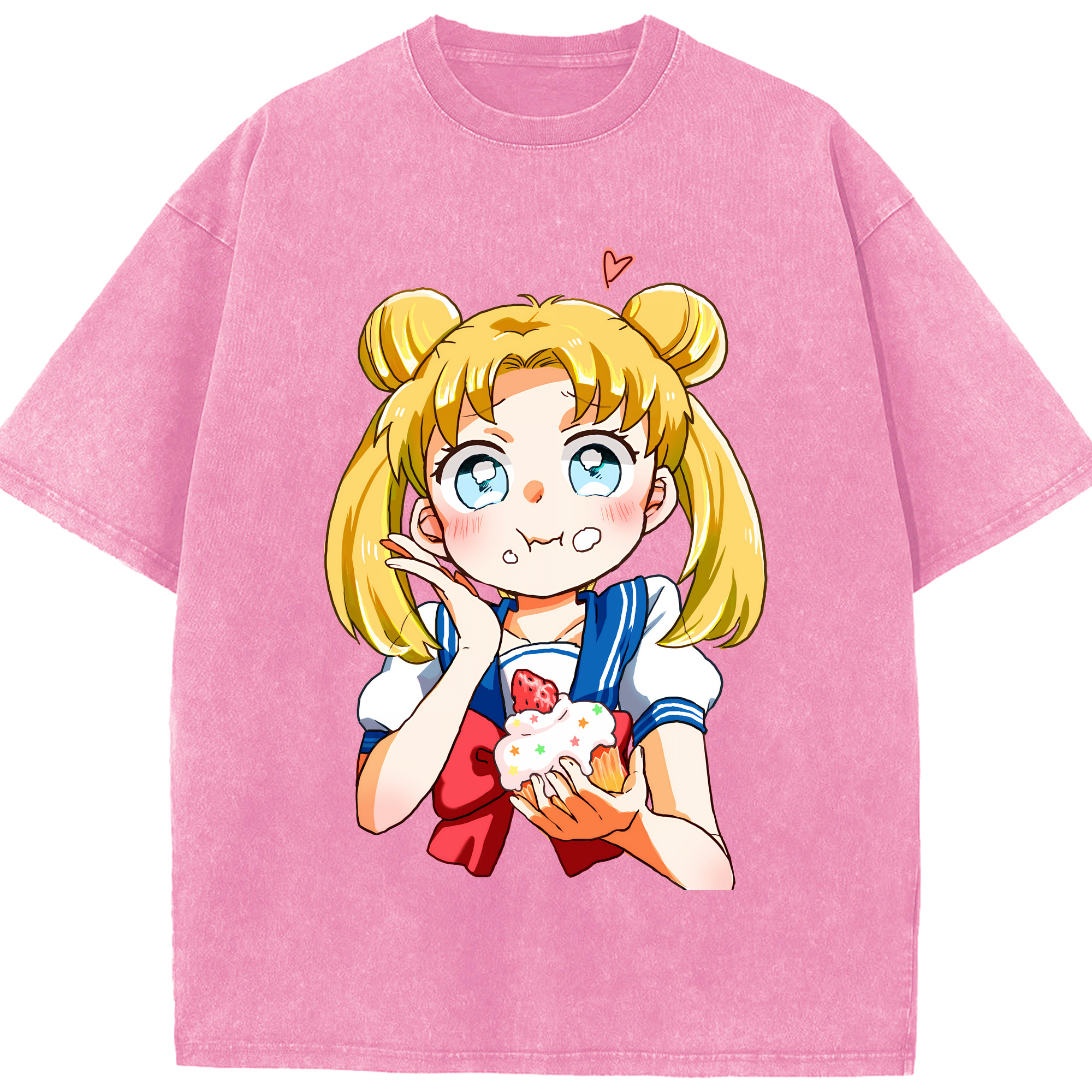 （画像用） 美少女戦士セーラームーン 愛野 美奈子 あいの みなこ Sailor Moon Aino Minako 綿100% ヴィンテージ風 半袖Tシャツ（フロントプリント）